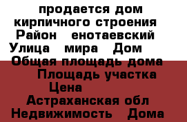 продается дом кирпичного строения › Район ­ енотаевский › Улица ­ мира › Дом ­ 29 › Общая площадь дома ­ 100 › Площадь участка ­ 38 › Цена ­ 2 000 000 - Астраханская обл. Недвижимость » Дома, коттеджи, дачи продажа   